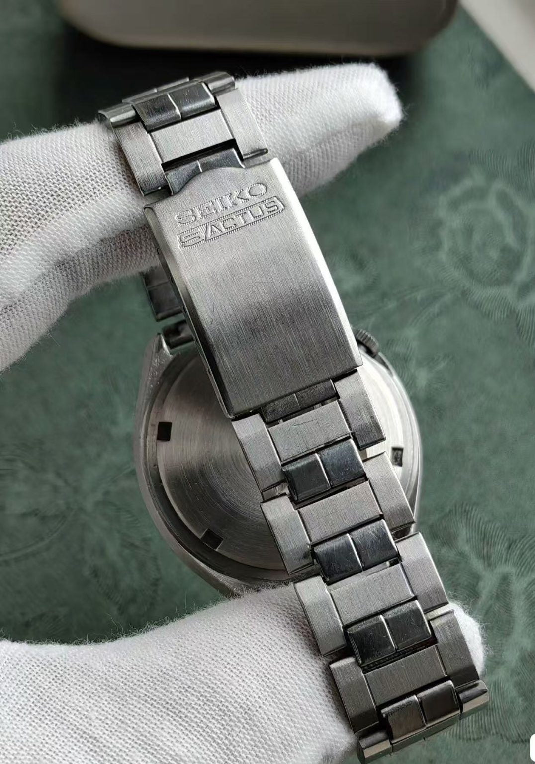 Seiko 5ACTUS SS Day Date Automatic Watch 6106 23 Jewels 38MM 324-0680