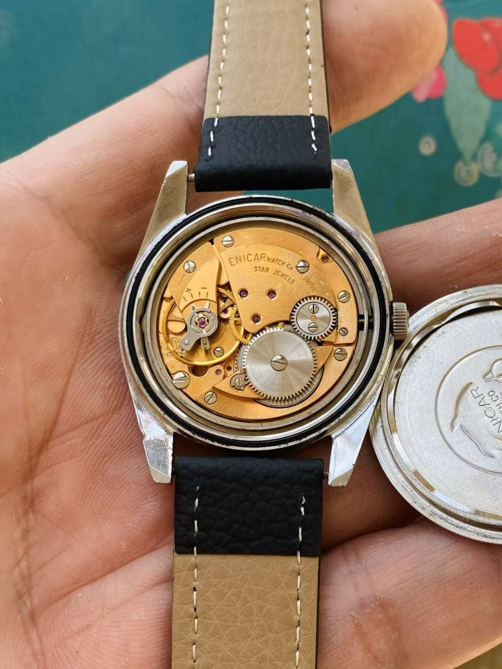 Swiss Made Enicar Star Jewels Manual-Winding Watch 17 Jewels 36MM 322-0208