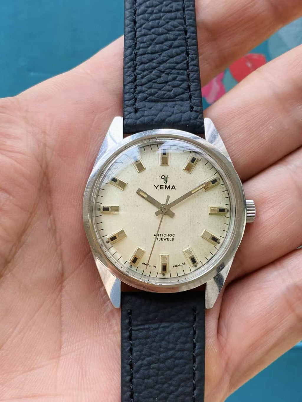 YEMA Vintage Manual-Winding Mens' Watch 35.3mm 17 Jewels 321-0128