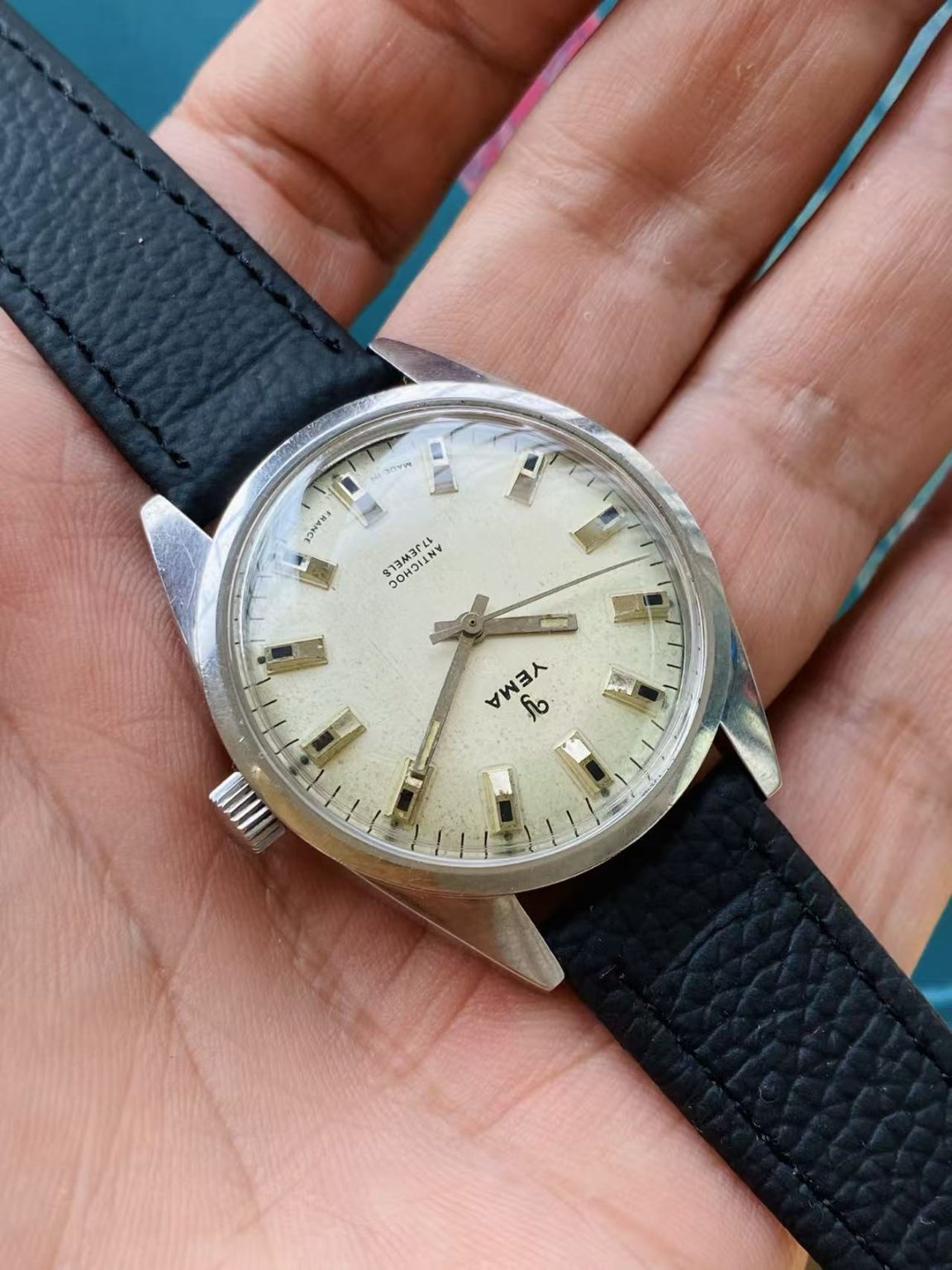 YEMA Vintage Manual-Winding Mens' Watch 35.3mm 17 Jewels 321-0128