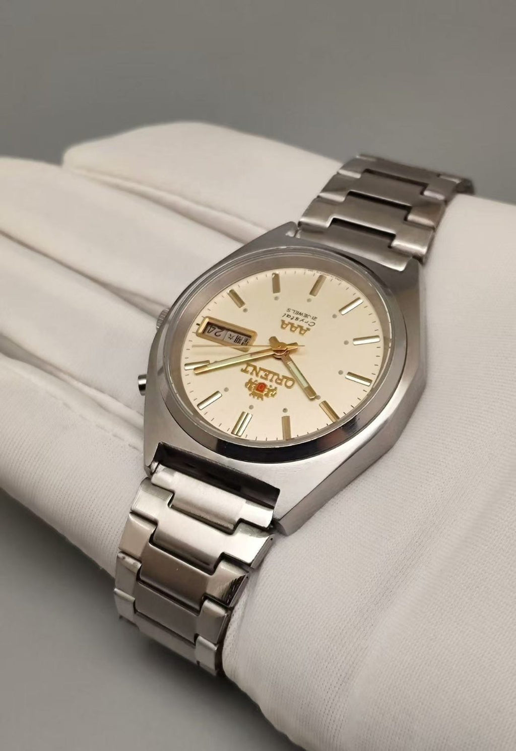 ORIENT Men's Automatic Day Date Watch Cal.46943 21 Jewels 36.5mm 323-0240