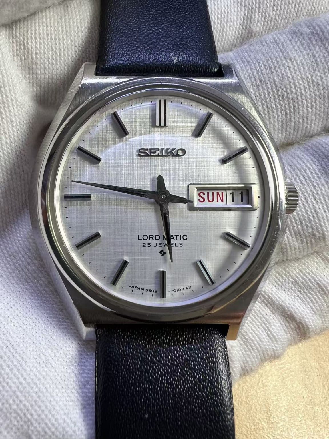 Seiko Lord Matic LM Day Date Automatic Watch 5606-7010R 25 Jewels 36MM 308-0550