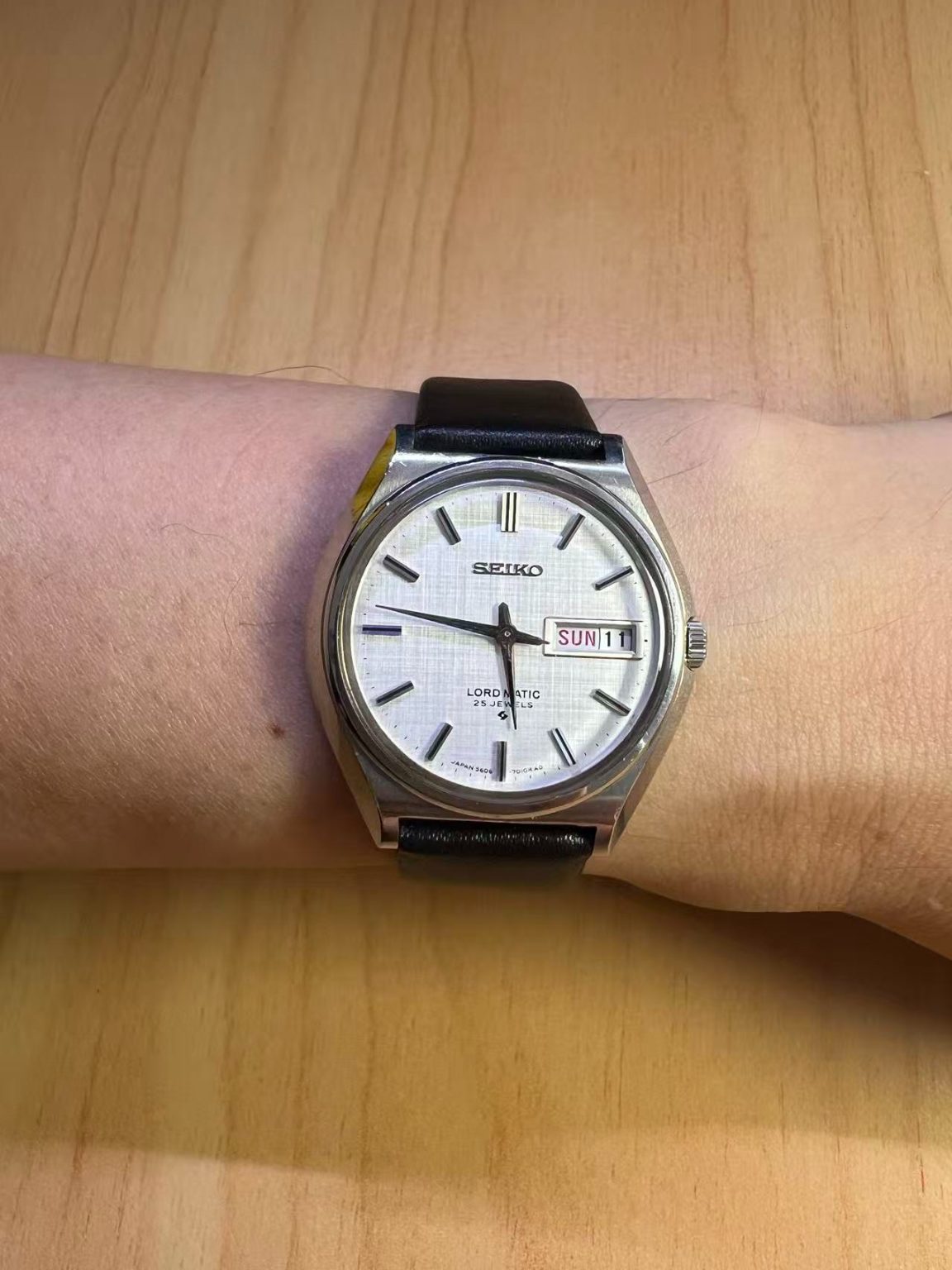 Seiko Lord Matic LM Day Date Automatic Watch 5606-7010R 25 Jewels 36MM 308-0550