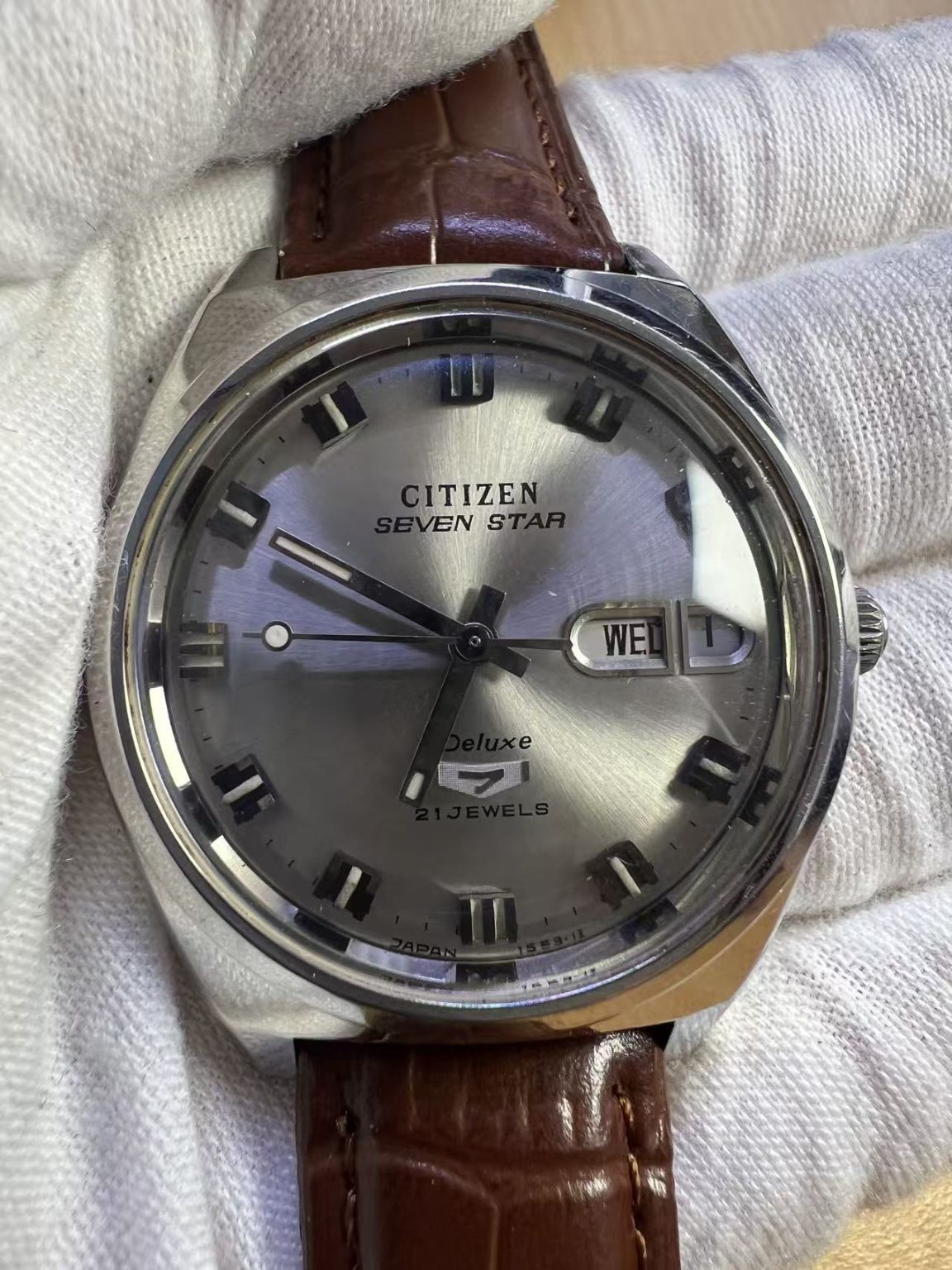 Citizen Seven Star Day Date Automatic Watch 23 Jewels 36MM 302-0300