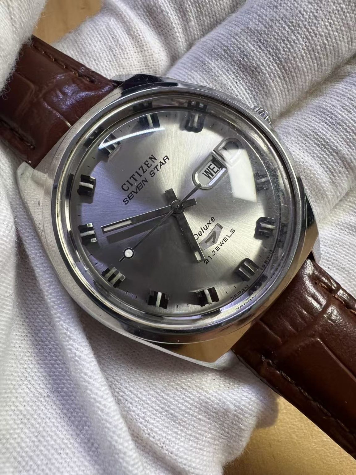 Citizen Seven Star Day Date Automatic Watch 23 Jewels 36MM 302-0300