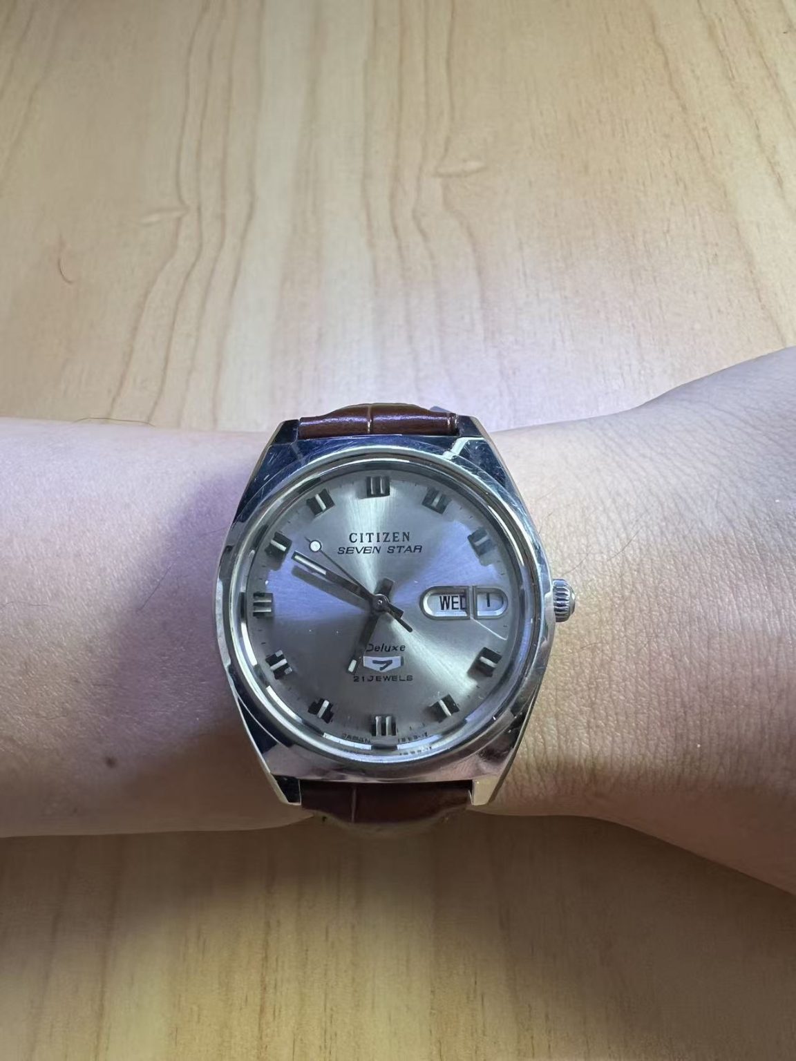 Citizen Seven Star Day Date Automatic Watch 23 Jewels 36MM 302-0300