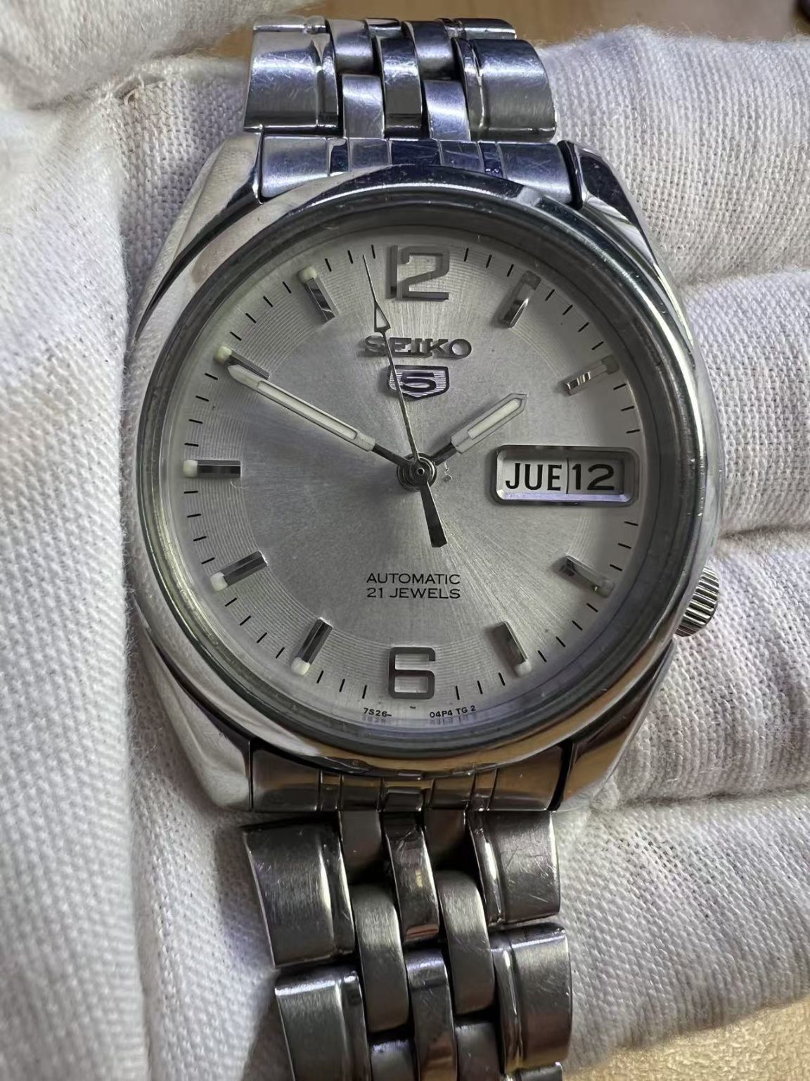 Seiko Number 5 Day Date Automatic Watch 7s26a 21 Jewels 36MM 310-0230