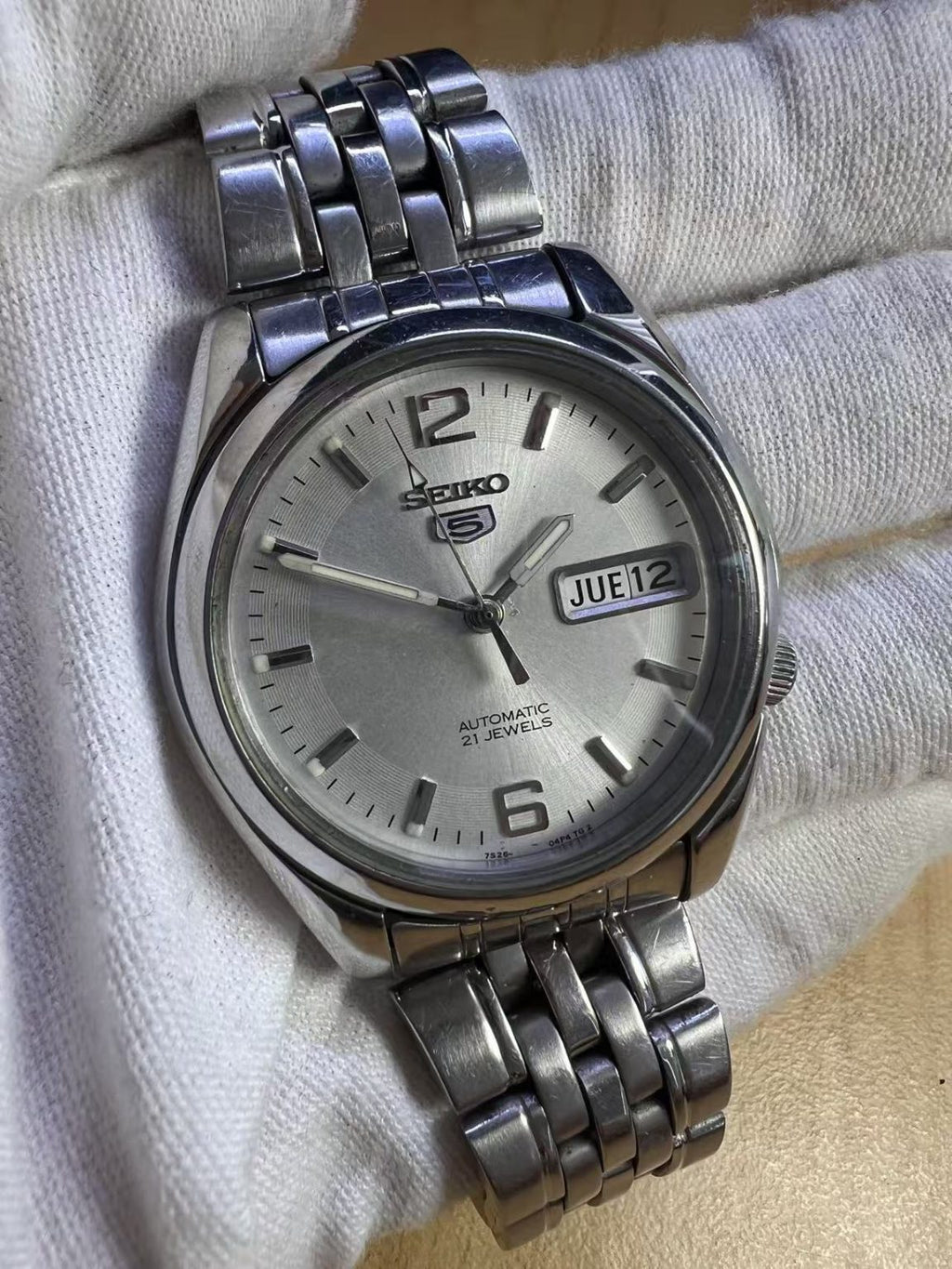 Seiko Number 5 Day Date Automatic Watch 7s26a 21 Jewels 36MM 310-0230