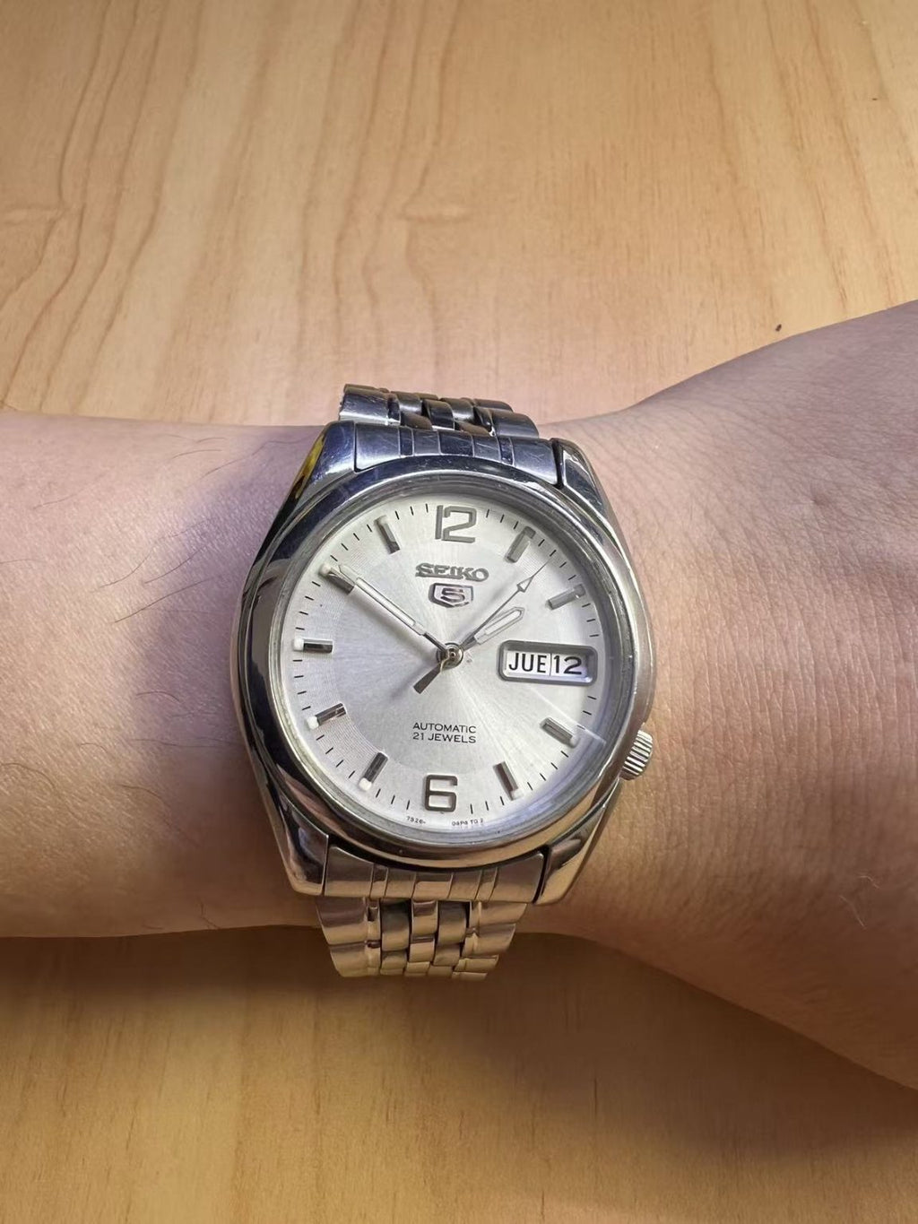 Seiko Number 5 Day Date Automatic Watch 7s26a 21 Jewels 36MM 310-0230