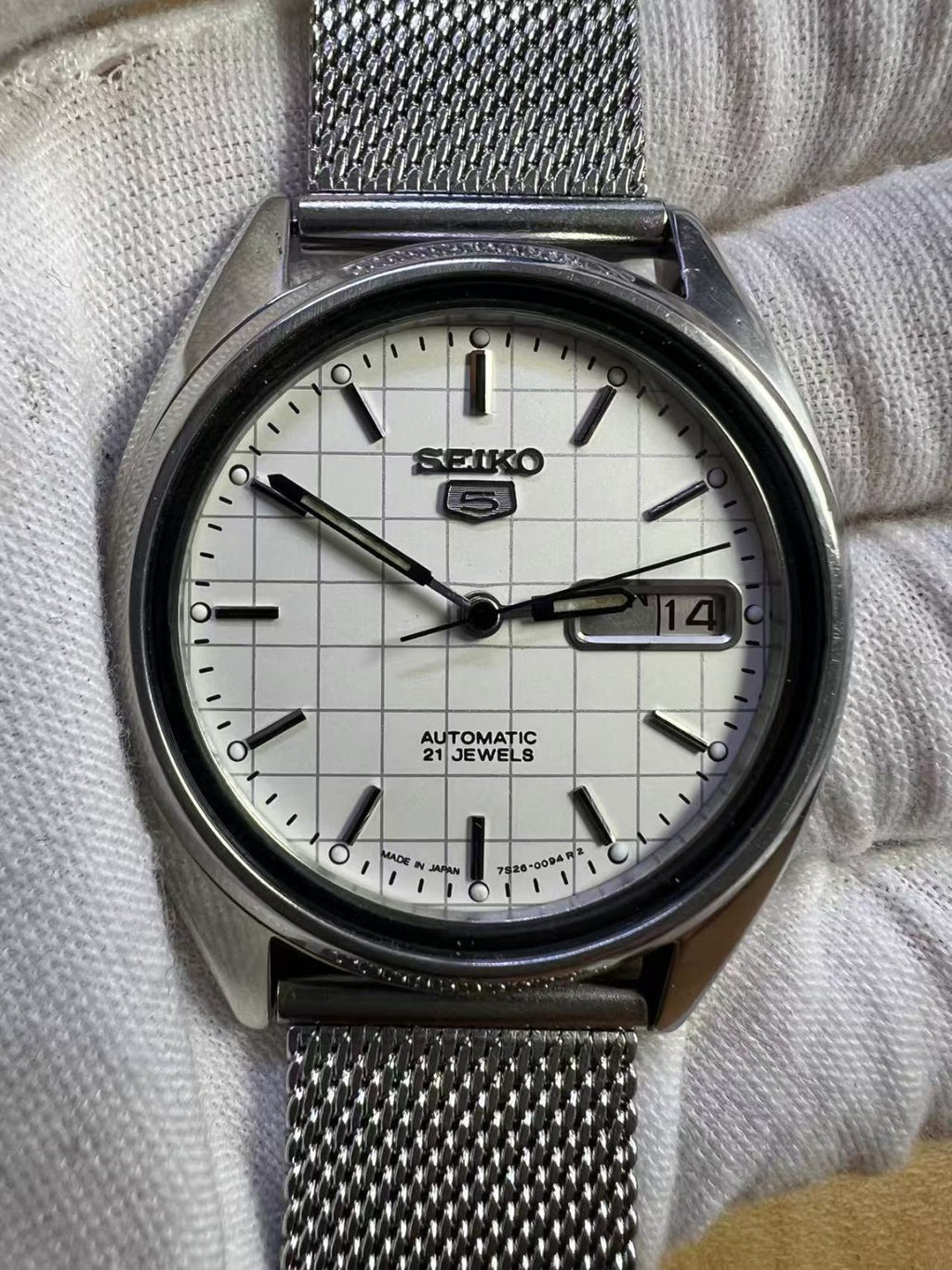 Seiko Number 5 Day Date Automatic Watch 7009 21 Jewels 36MM 314-0200