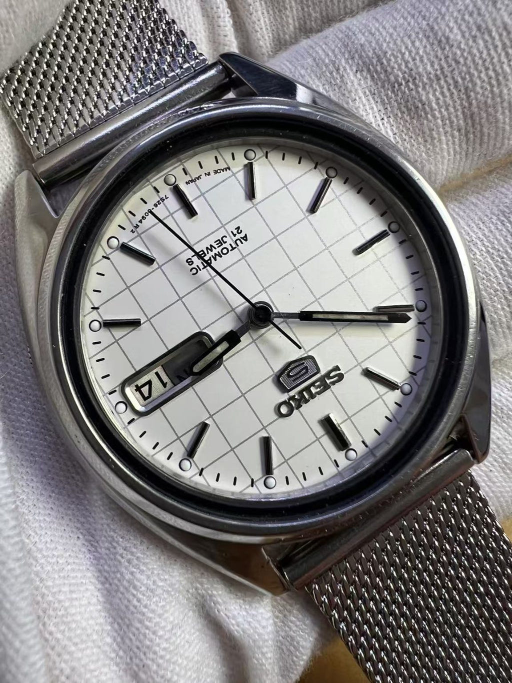 Seiko Number 5 Day Date Automatic Watch 7009 21 Jewels 36MM 314-0200