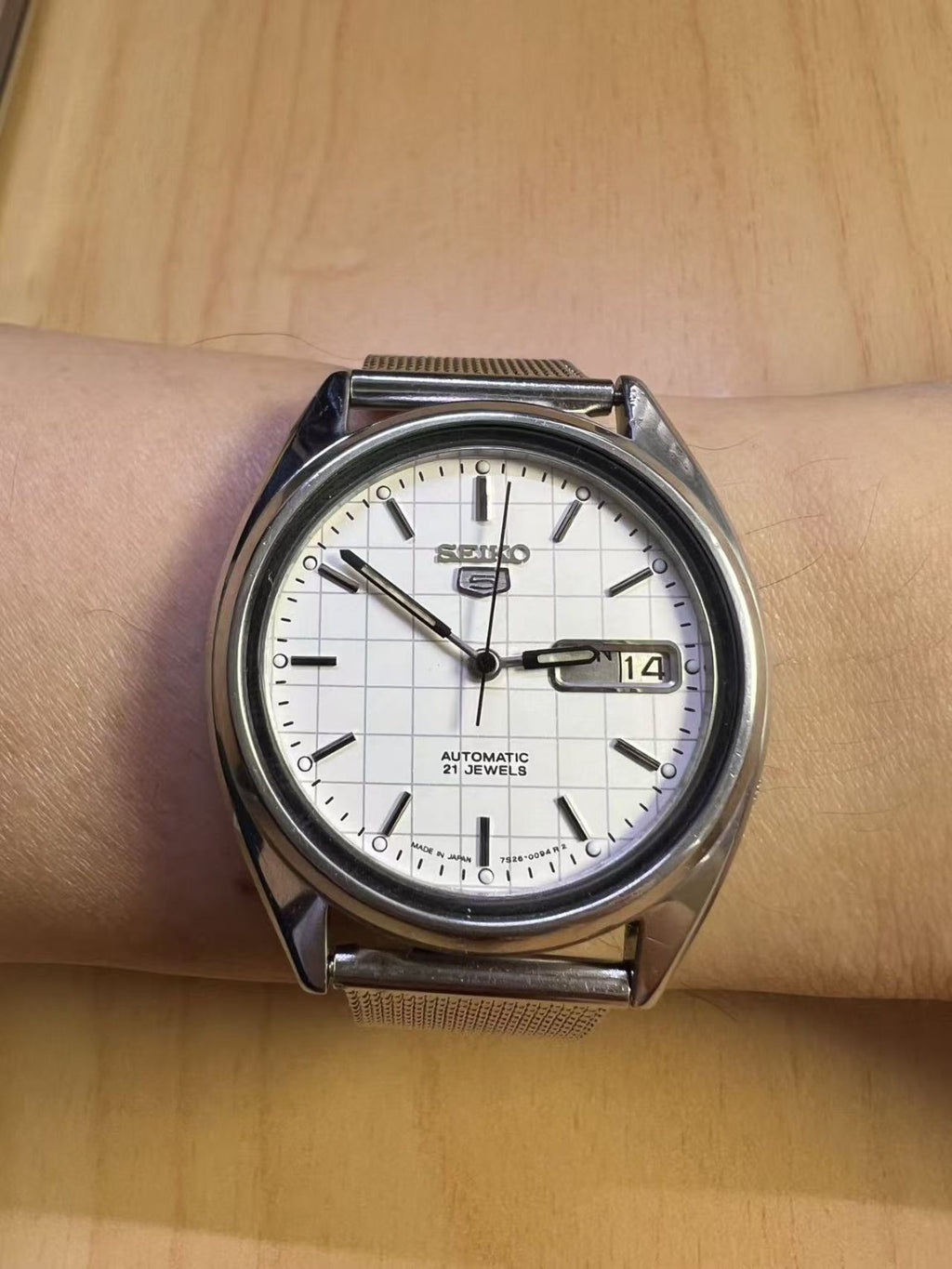 Seiko Number 5 Day Date Automatic Watch 7009 21 Jewels 36MM 314-0200