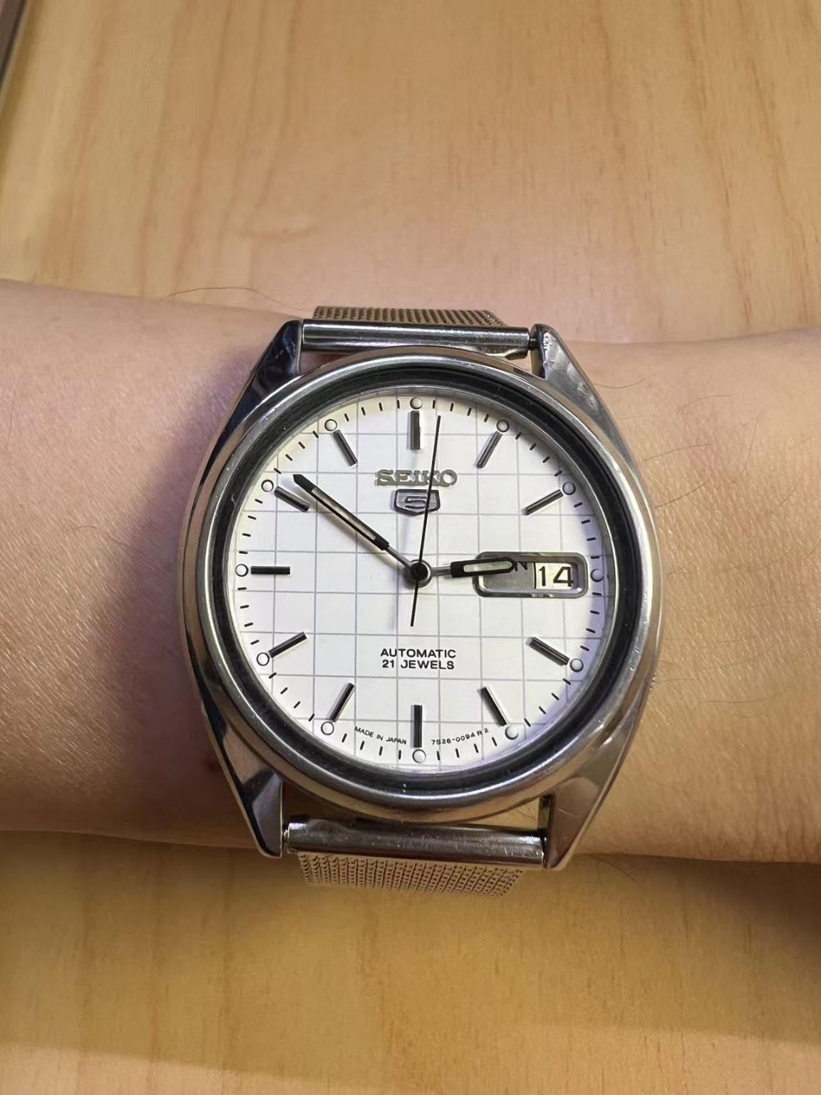 Seiko Number 5 Day Date Automatic Watch 7009 21 Jewels 36MM 314-0200