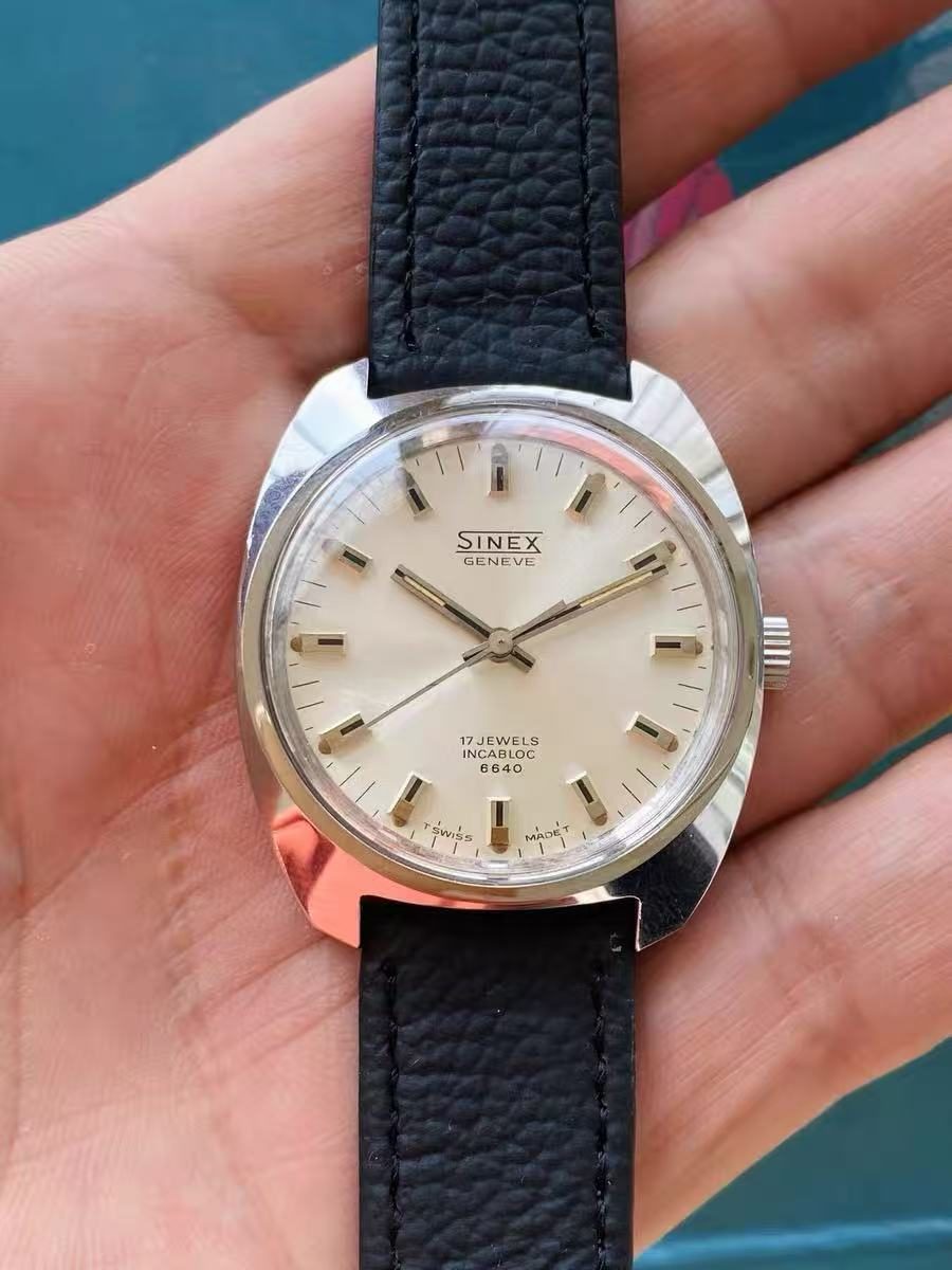 Swiss Made Sinex Genève Manual-Winding Watch 6640 17 Jewels 36MM 331-0198