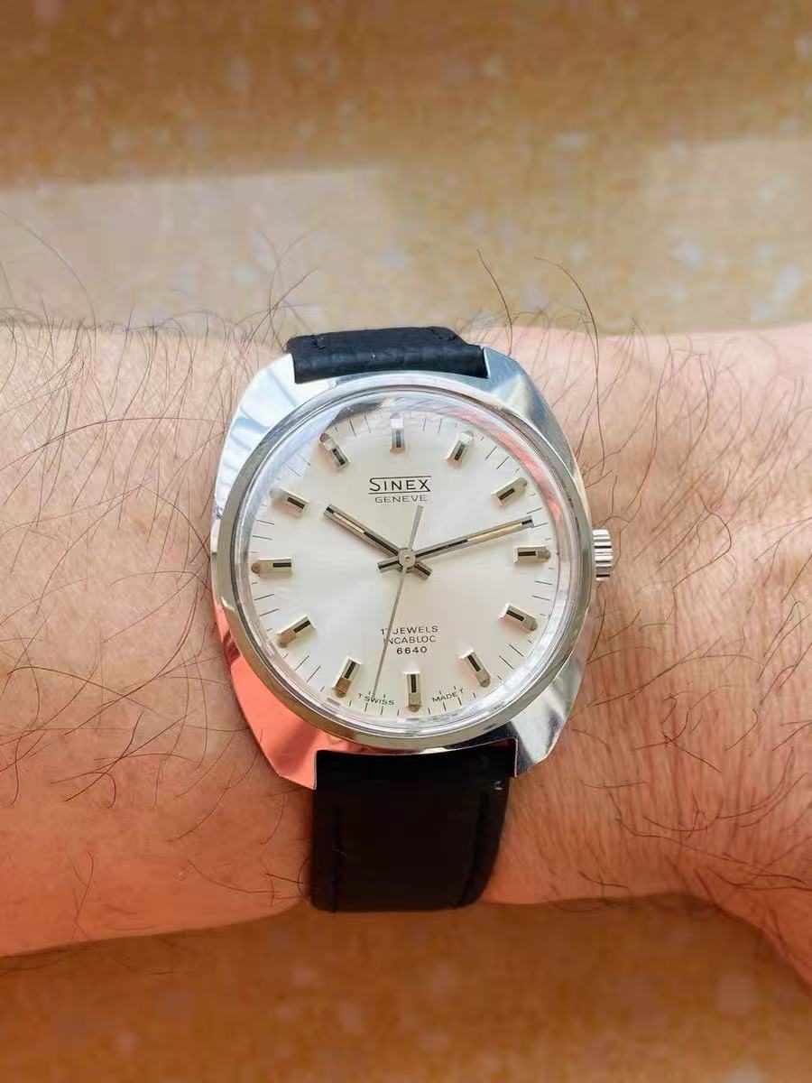 Swiss Made Sinex Genève Manual-Winding Watch 6640 17 Jewels 36MM 331-0198