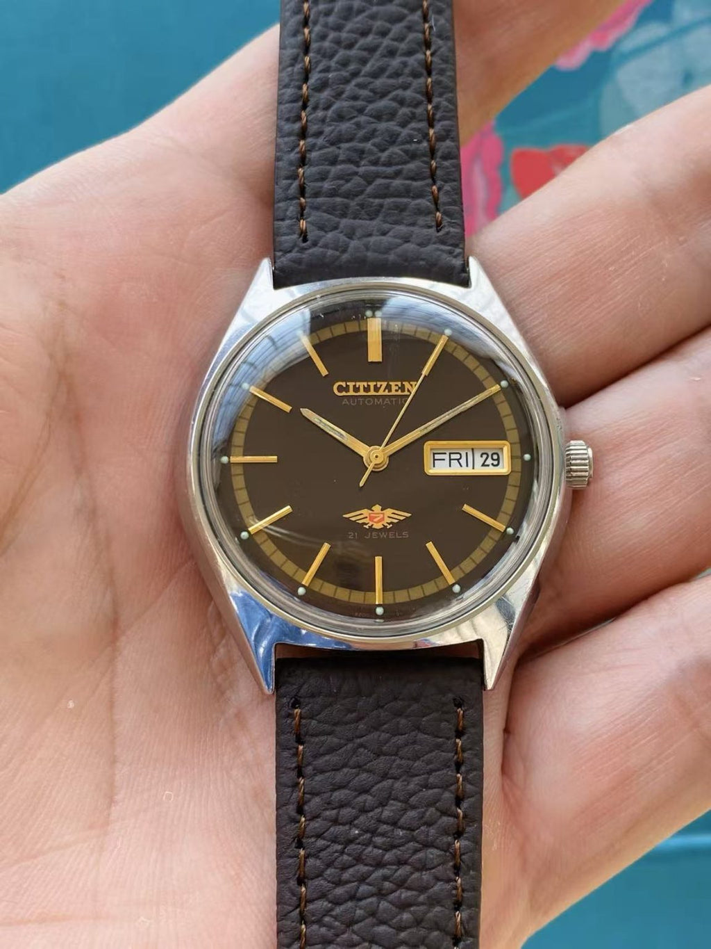 Citizen Day Date Automatic Watch 8200 21 Jewels 36MM 306-0140