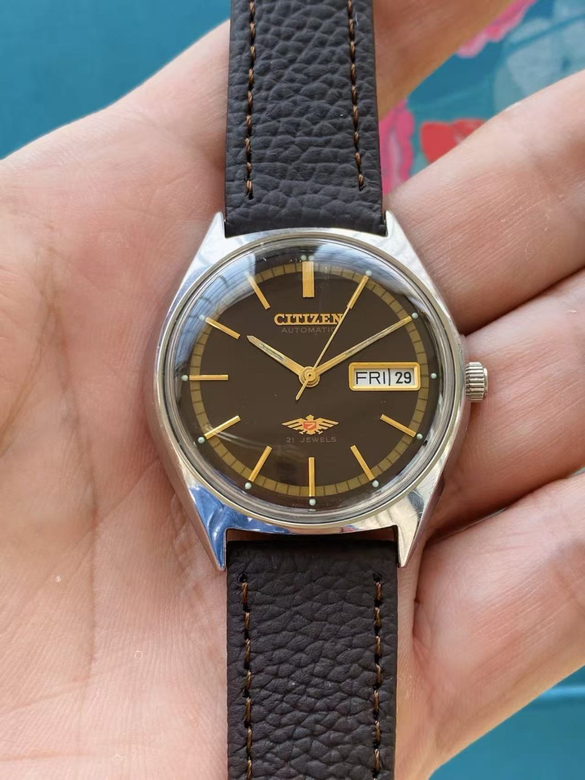 Citizen Day Date Automatic Watch 8200 21 Jewels 36MM 306-0140