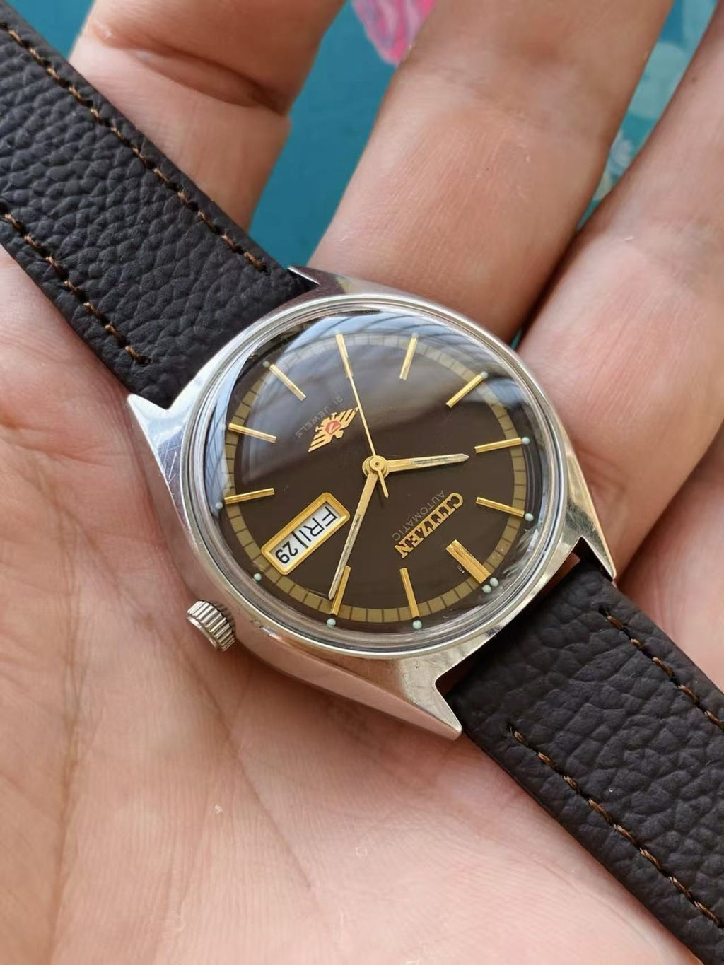 Citizen Day Date Automatic Watch 8200 21 Jewels 36MM 306-0140