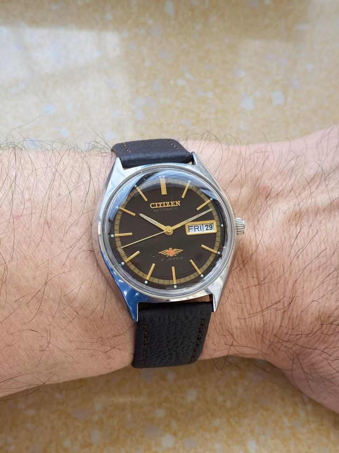 Citizen Day Date Automatic Watch 8200 21 Jewels 36MM 306-0140