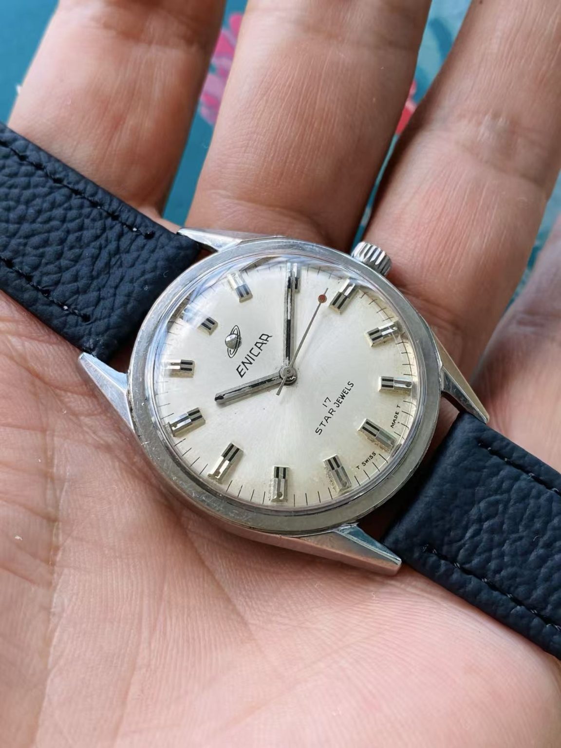 Enicar Manual-Winding Watch AR1140 17 Jewels 35.3MM 126-0170