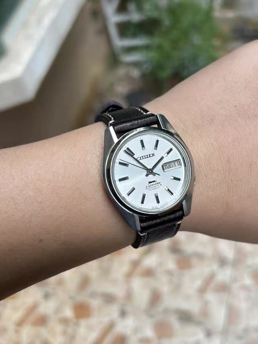 Citizen Leopard Day Date Automatic Watch 28800 26 Jewels 36.6MM 316-0460