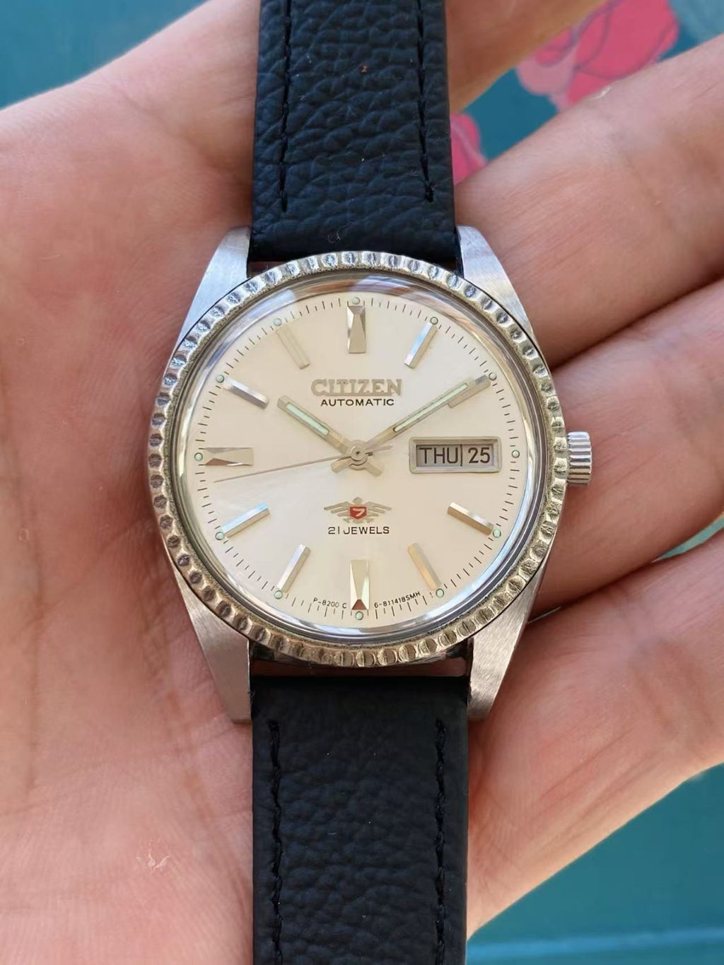 Citizen Day Date Automatic Watch 8200 21 Jewels 36MM 320-0148