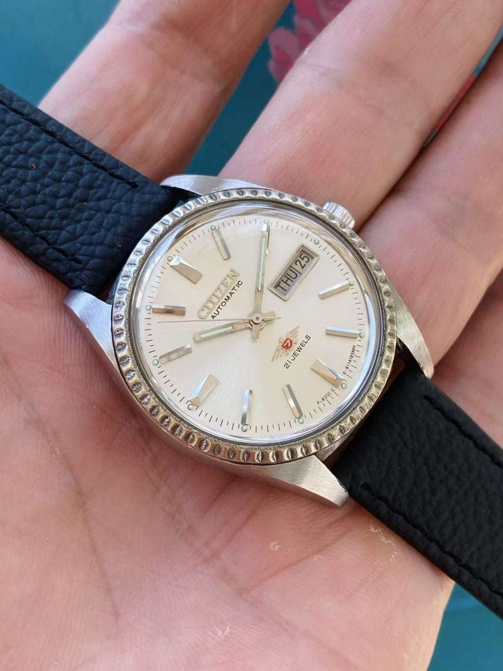 Citizen Day Date Automatic Watch 8200 21 Jewels 36MM 320-0148