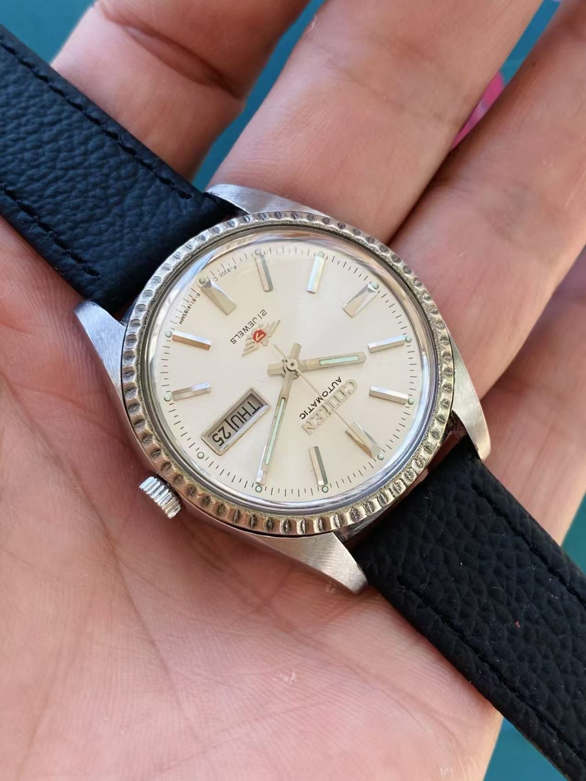 Citizen Day Date Automatic Watch 8200 21 Jewels 36MM 320-0148