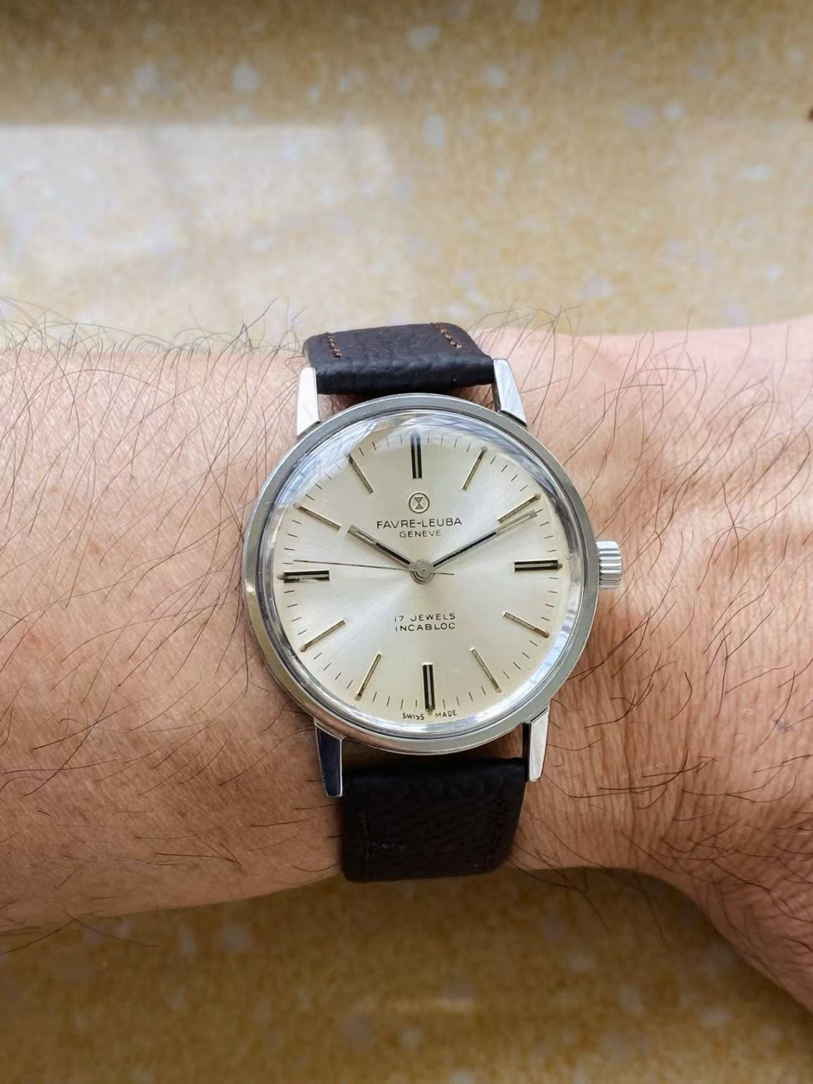 FAVRE-LEUBA manual-winding Watch ETA2750 17 Jewels 35MM 309-0258