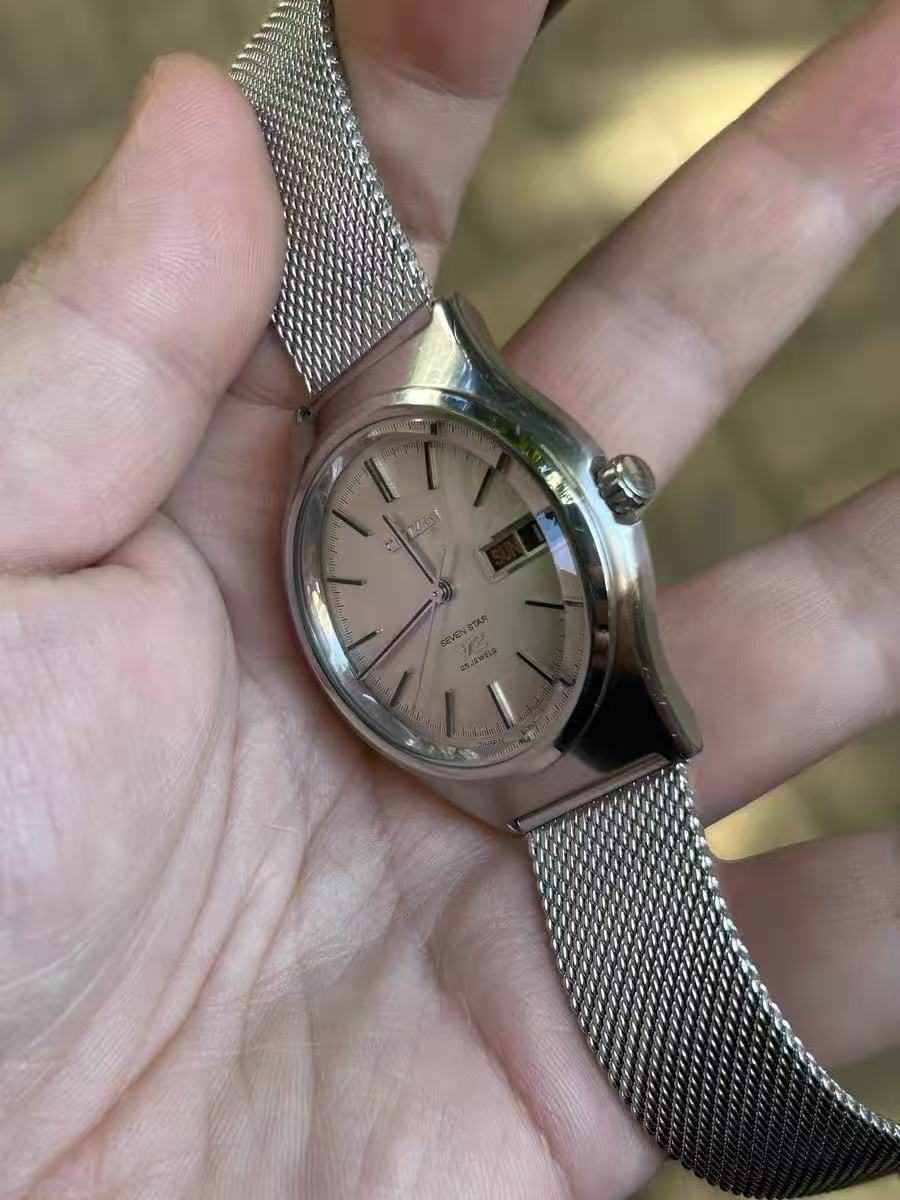 Citizen Seven Star V2 Day Date Automatic Watch 25 Jewels 37.5MM 315-0370