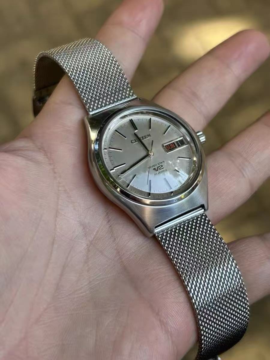 Citizen Seven Star V2 Day Date Automatic Watch 25 Jewels 37.5MM 315-0370