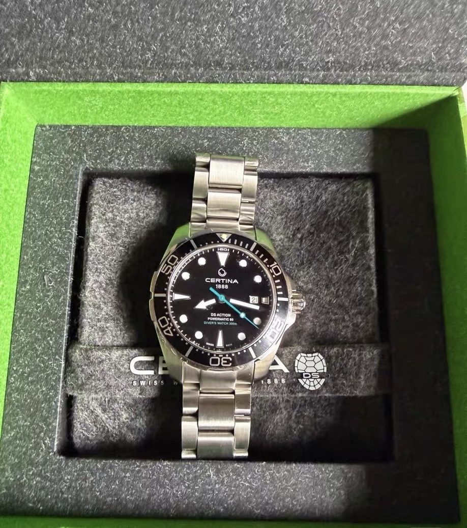 Swiss Made Mens Certina DS Action Automatic Diver's Watch 43mm Full Set 349-2000