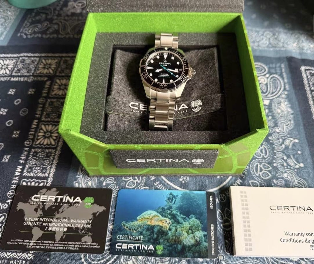 Swiss Made Mens Certina DS Action Automatic Diver's Watch 43mm Full Set 349-2000