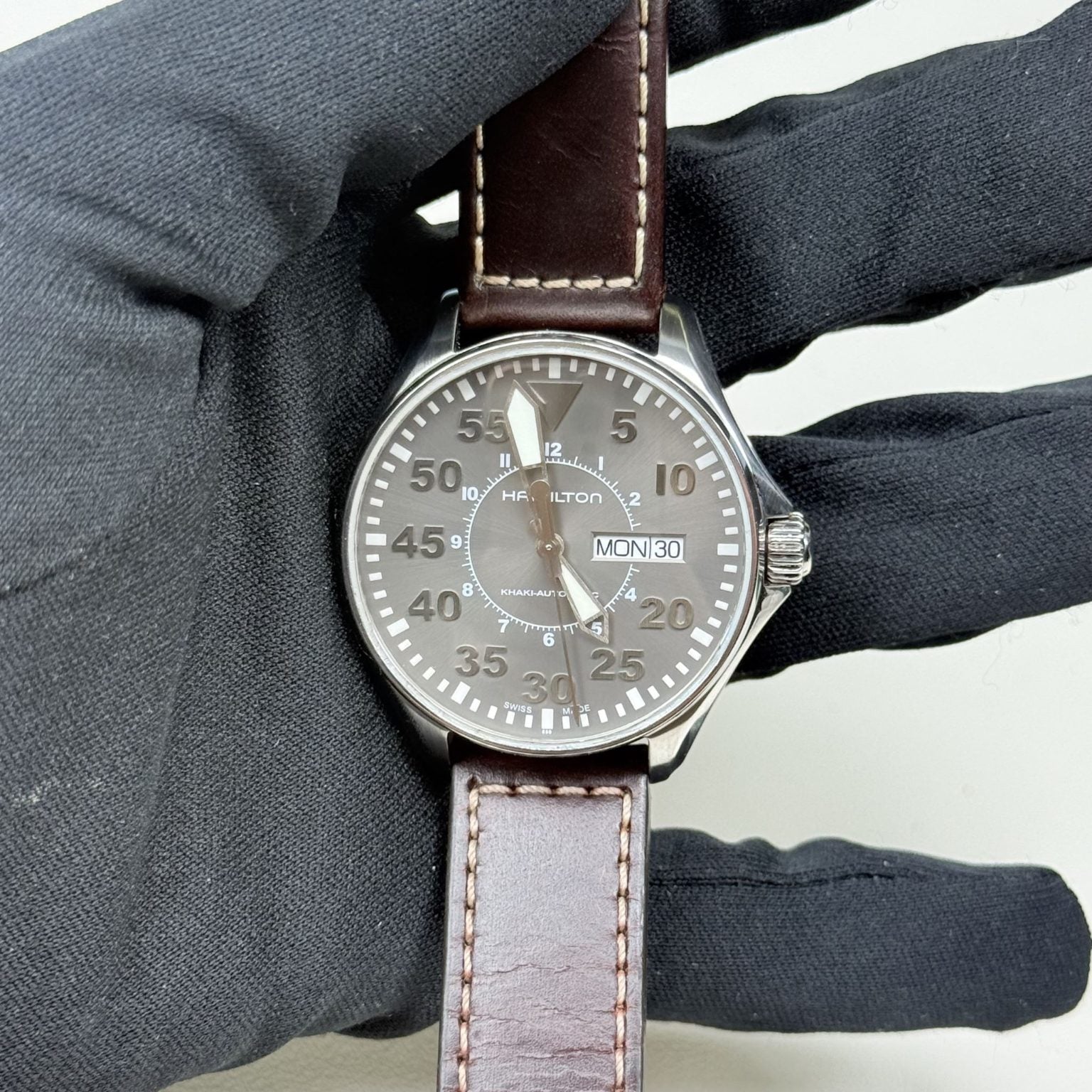 Hamilton Khaki Aviation Pilot Day Date Watch, 38MM, Ref.H644250 363-1600