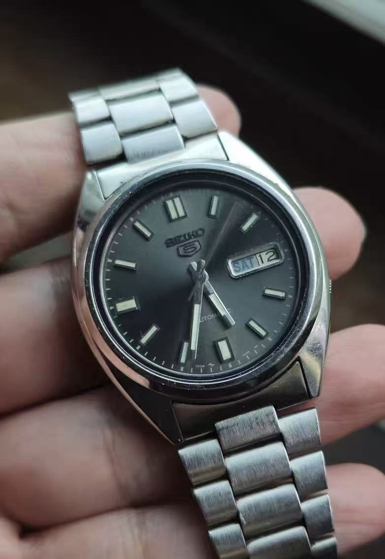 Seiko Number 5 Day Date Automatic Watch 7009 37MM 360-0200