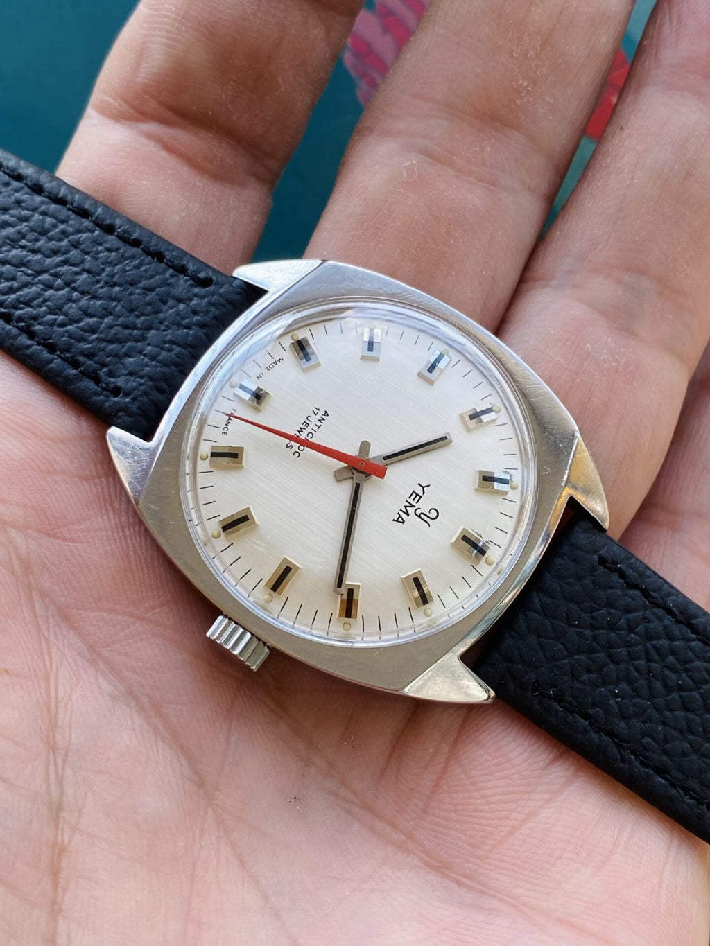 YEMA Vintage Manual-Winding Mens' French Watch 35mm 17 Jewels 375-210