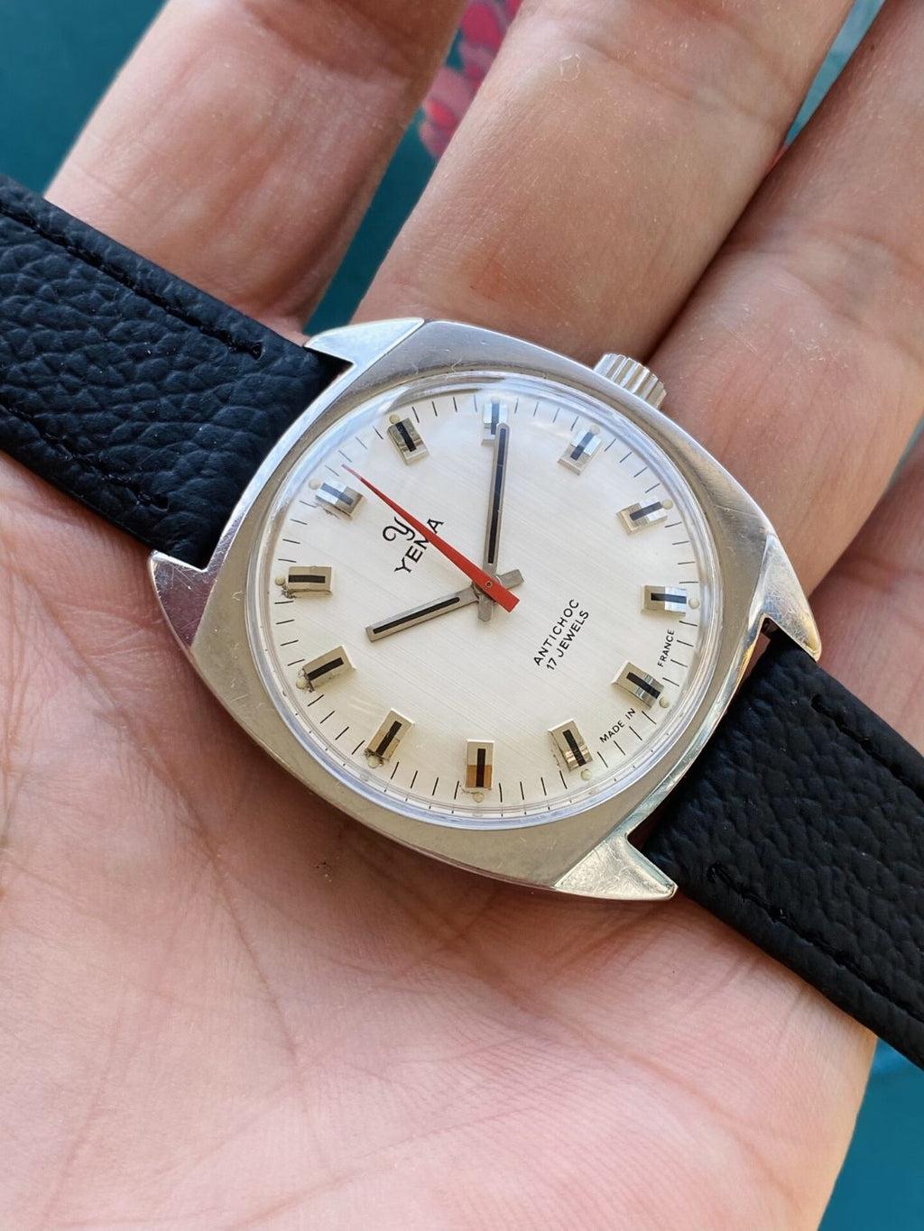 YEMA Vintage Manual-Winding Mens' French Watch 35mm 17 Jewels 375-210