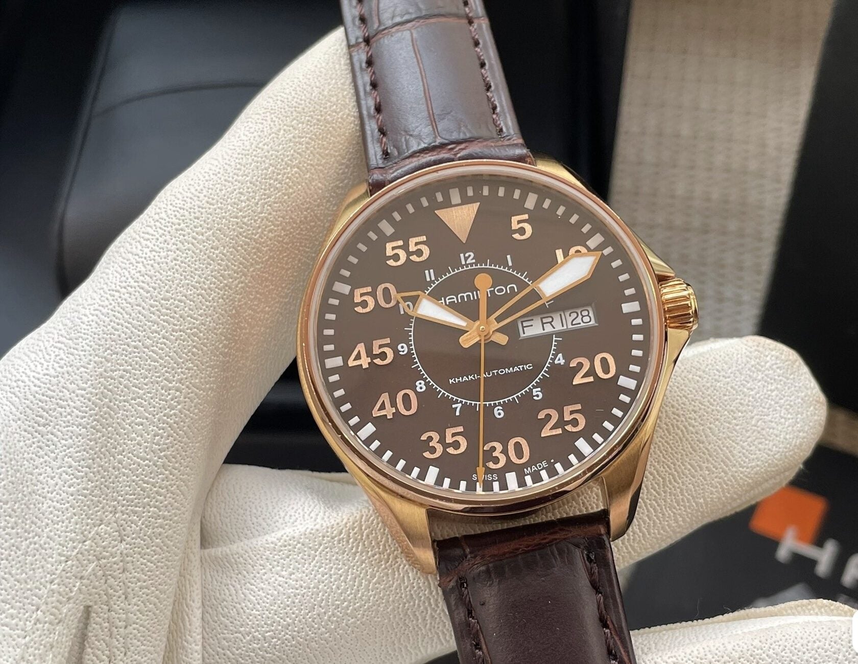 Hamilton Khaki Aviation Pilot Day Date Watch, 38MM, Ref.H64445595 SKU.392-1450