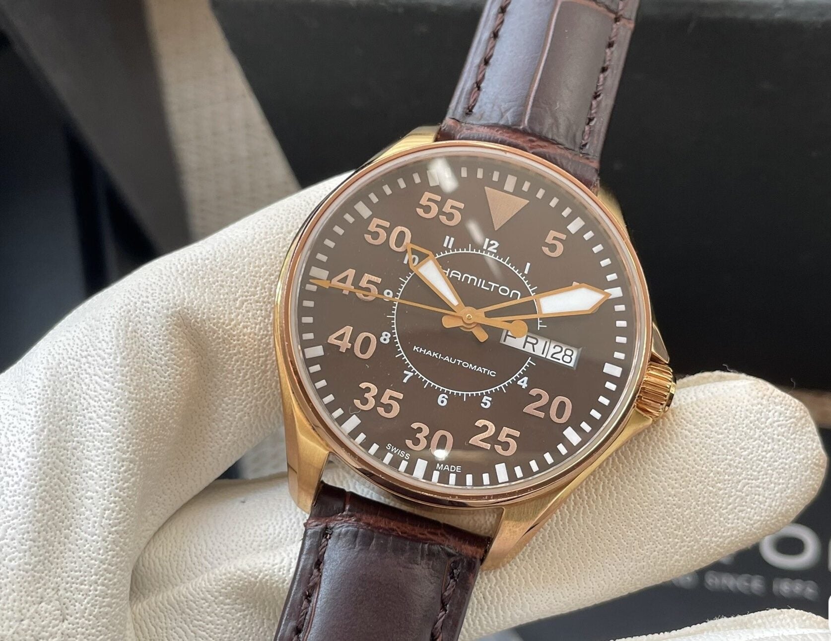 Hamilton Khaki Aviation Pilot Day Date Watch, 38MM, Ref.H64445595 SKU.392-1450