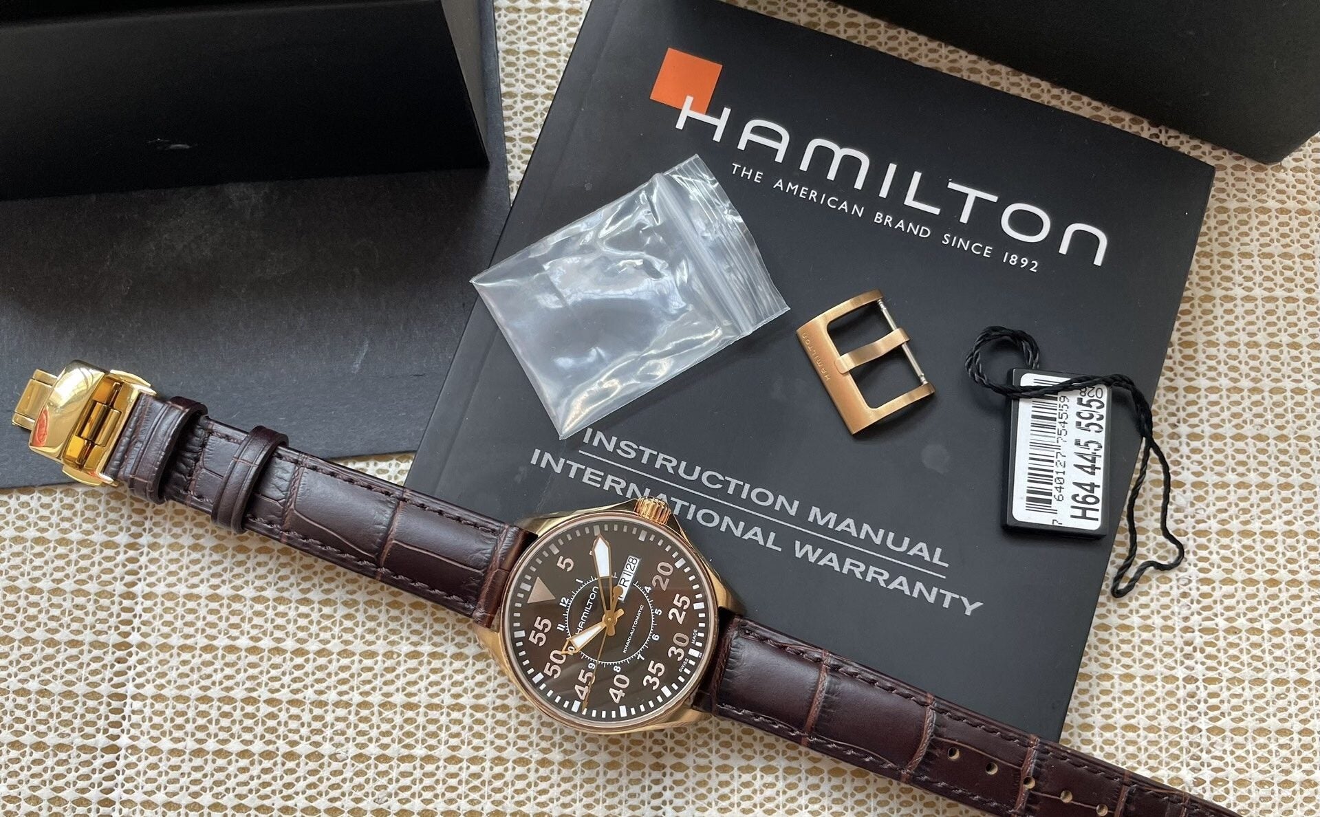 Hamilton Khaki Aviation Pilot Day Date Watch, 38MM, Ref.H64445595 SKU.392-1450