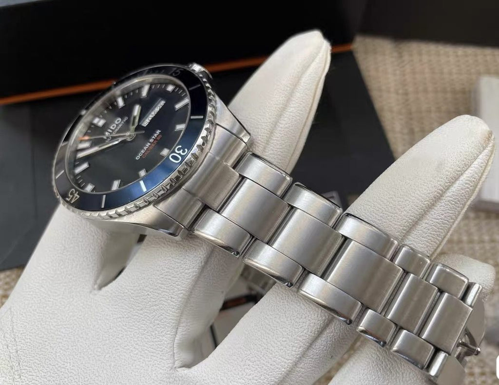 Mido Ocean Star Day Date Automatic Watch 42.5mm Full Set 396-1900