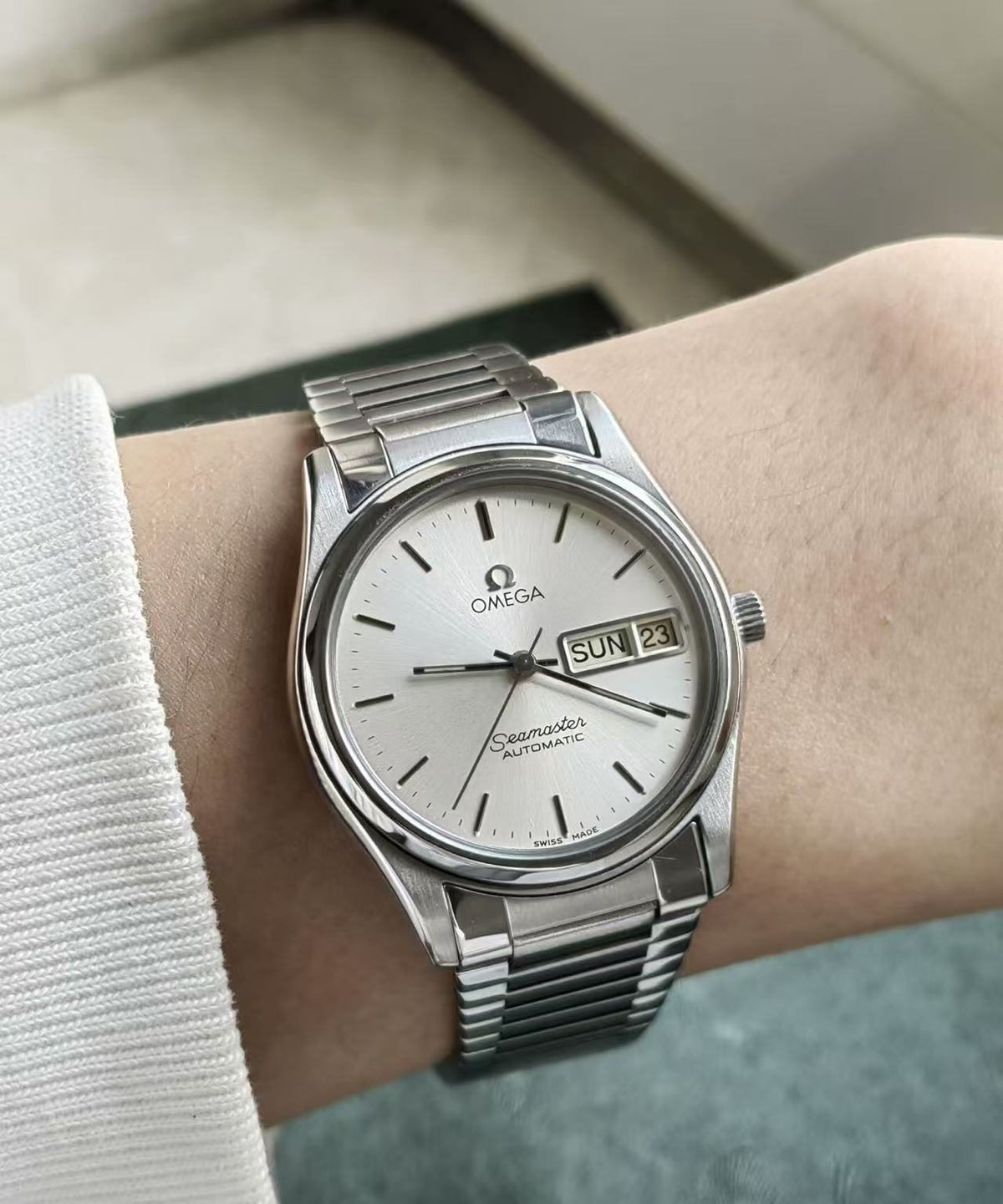Swiss Made Omega Seamaster 1020 Day Date Automatic Watch 36.5MM 374-3150