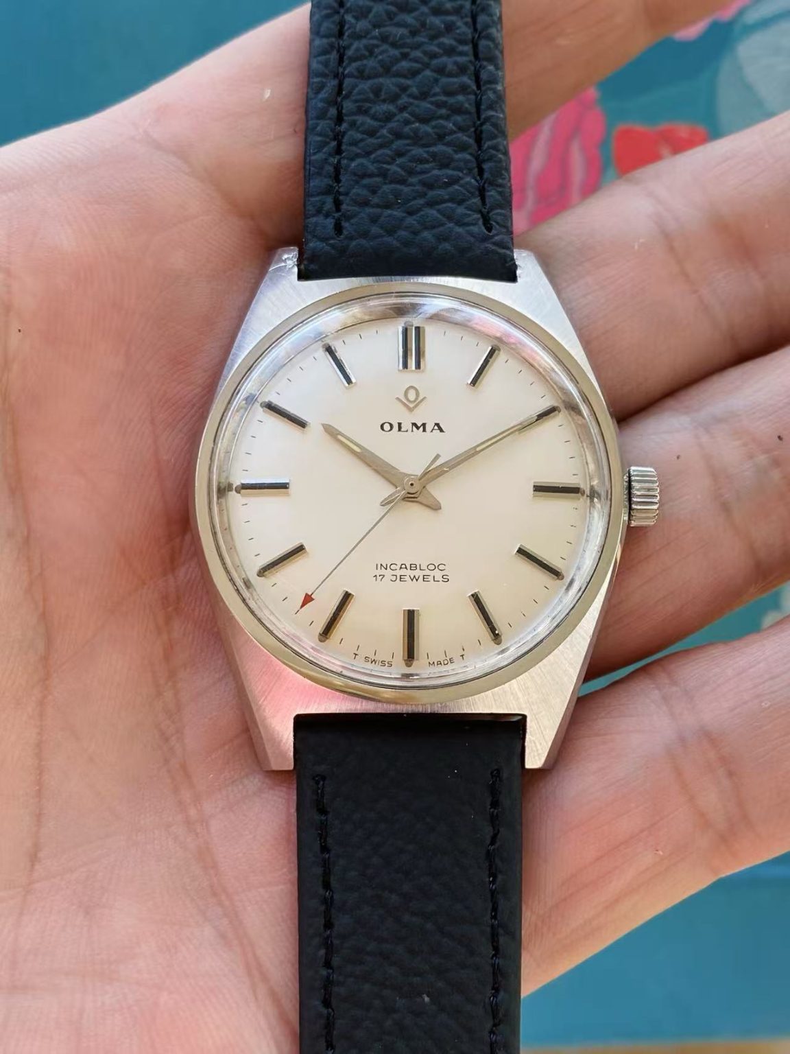 Swiss Made OLMA Vintage Manual-Winding Mens' Watch 36mm 377-0170