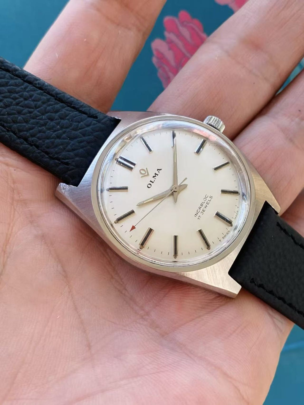 Swiss Made OLMA Vintage Manual-Winding Mens' Watch 36mm 377-0170