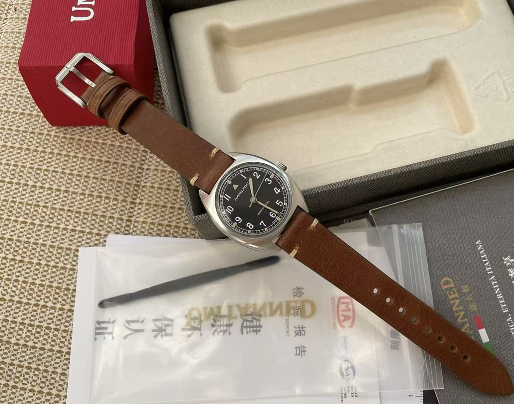 Swiss Made Hamilton Khaki Aviation Pilot Manual Winding Watch H-50 36MM 389-2150