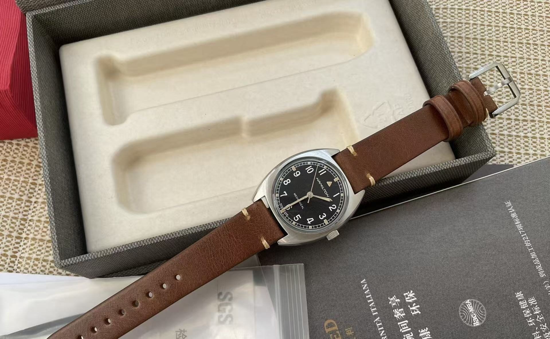 Swiss Made Hamilton Khaki Aviation Pilot Manual Winding Watch H-50 36MM 389-2150