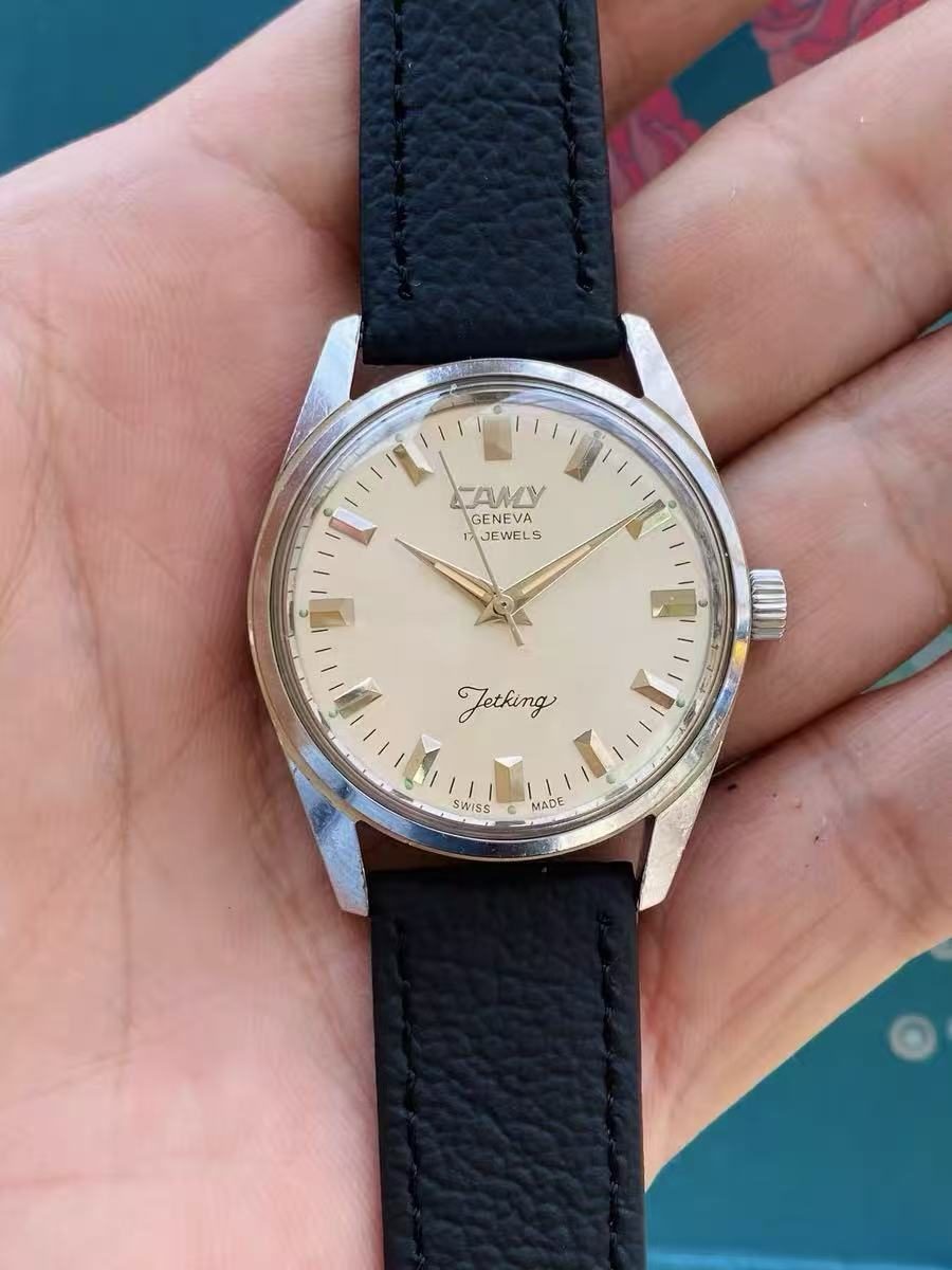 Camy Vintage Jetking Manual-Winding Watch ETA2750 17 Jewels 34.3MM