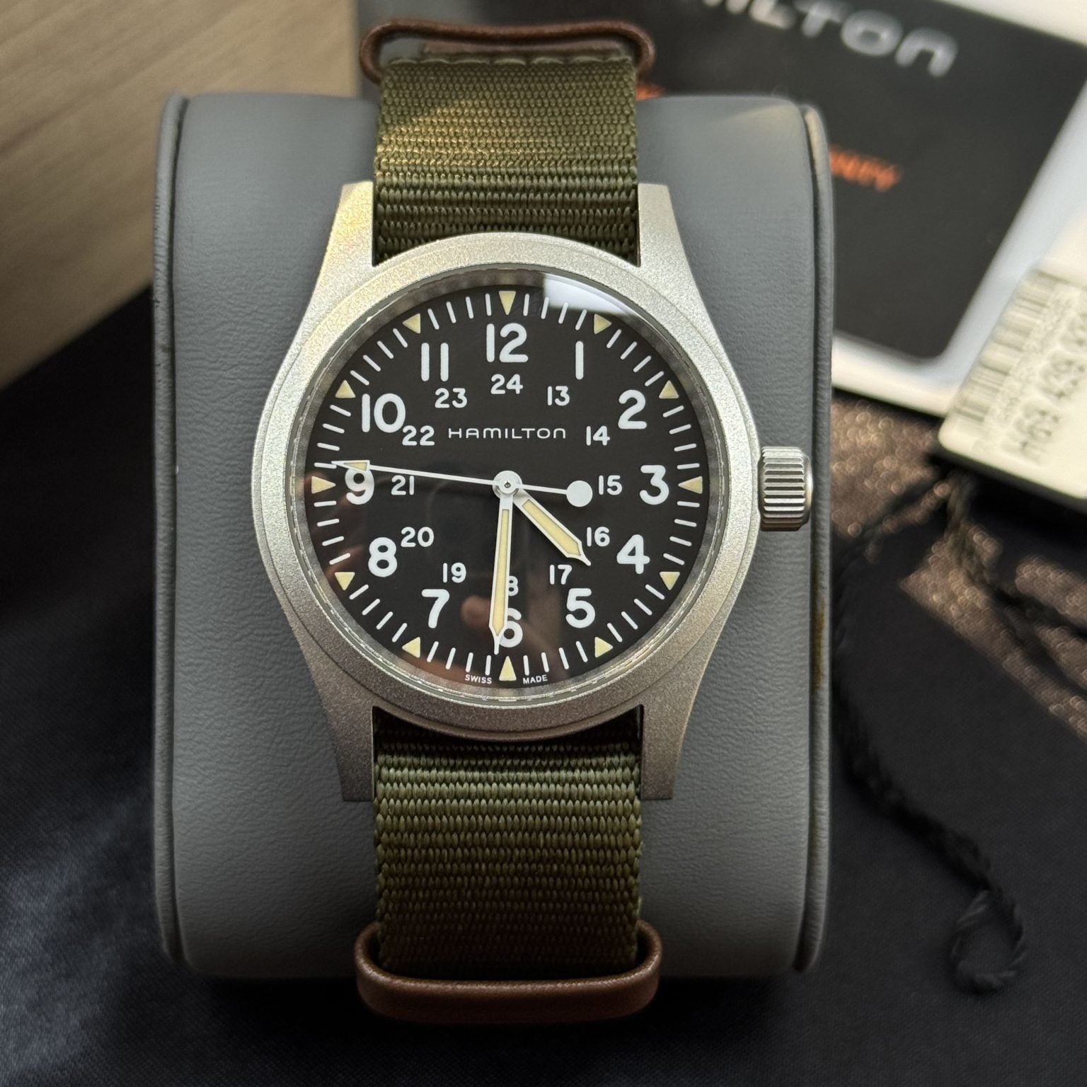 Swiss Made Hamilton Khaki Field Mechanical Watch 38mm H69439931 Full Set 426-2200