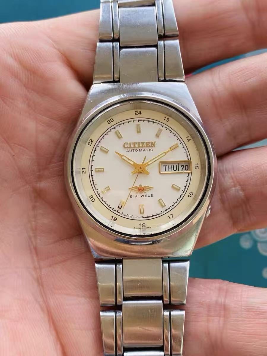 Citizen Day Date Automatic Watch Cal.8200 21 Jewels 35.5MM 418-0130