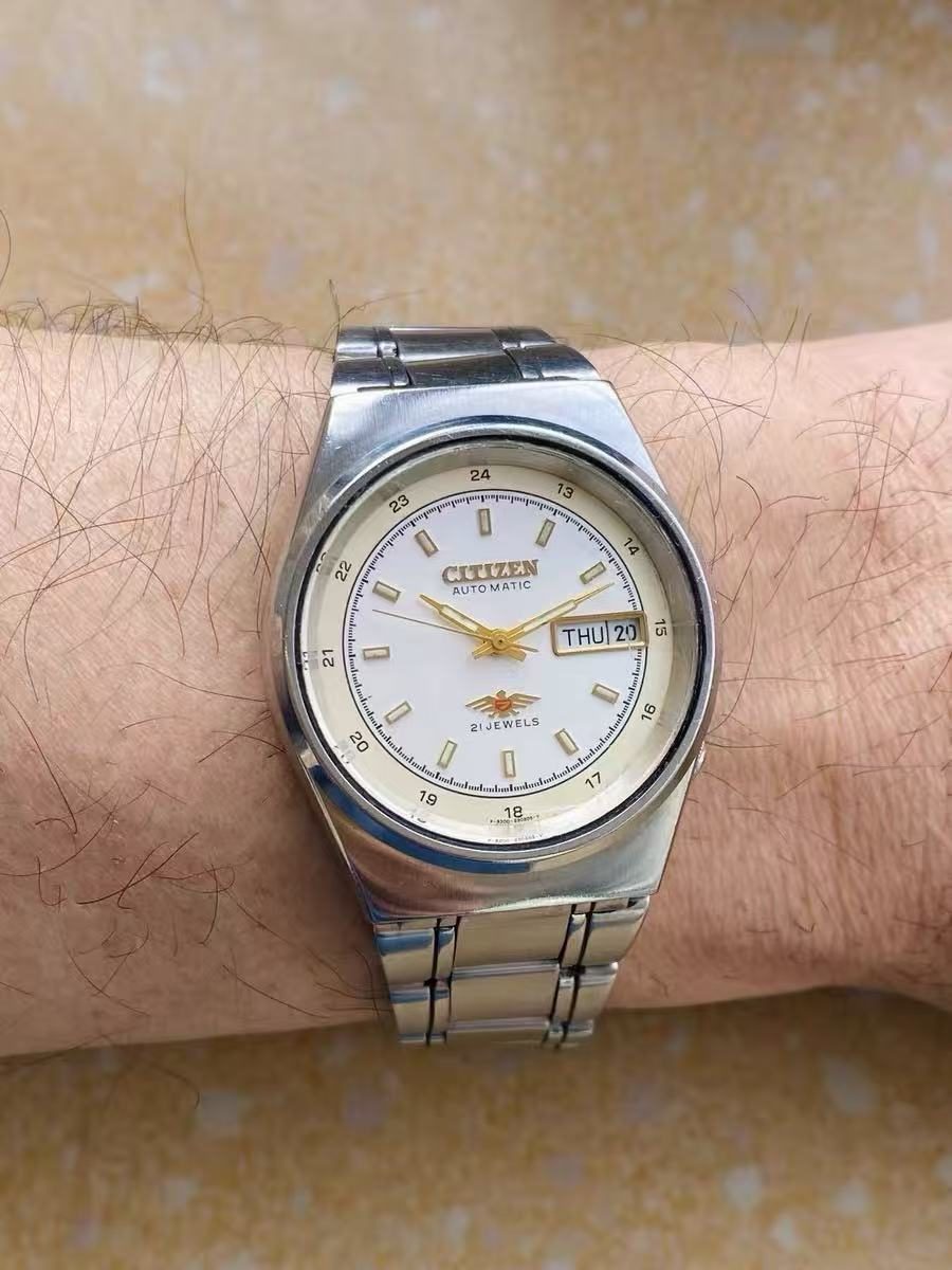 Citizen Day Date Automatic Watch Cal.8200 21 Jewels 35.5MM 418-0130